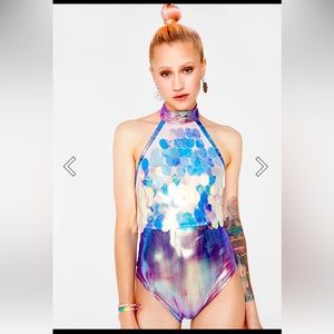 Rolita Couture Sequin Metallic Bodysuit
